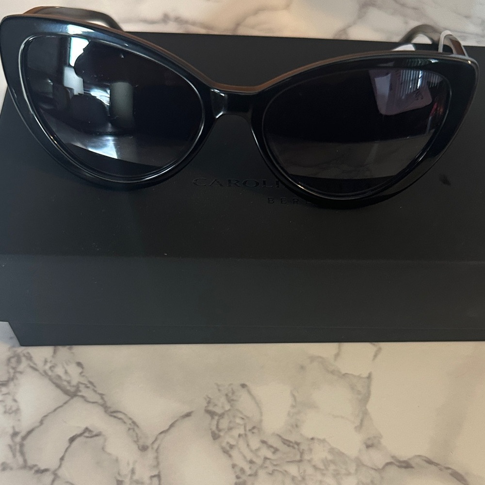 Carolina Herrera Black Cat-Eye Sunglasses